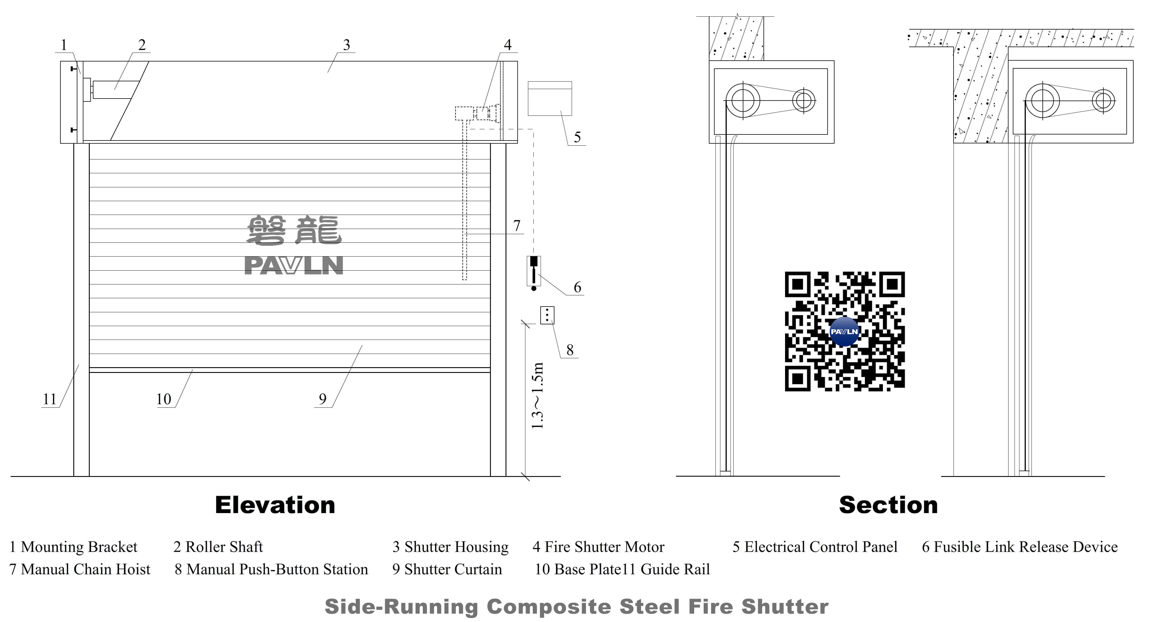 Composite Steel Fire Shutter