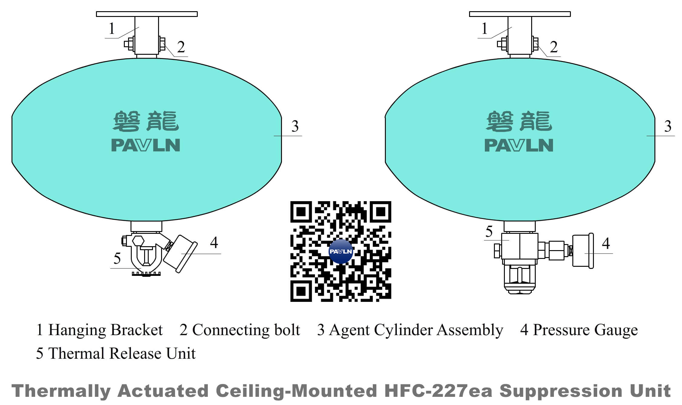 Thermally Actuated Ceiling-Mounted HFC-227ea Suppression Unit Thermally Actuated Ceiling-Mounted HFC-227ea Suppression Unit